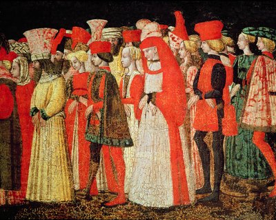 People of the Court of the Sforza Family (detail) by Bonifacio Bembo